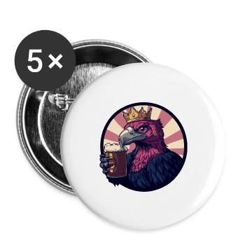 Harpy Bird Beer - Buttons large 2.2''/56 mm (5-pack) - white - Front