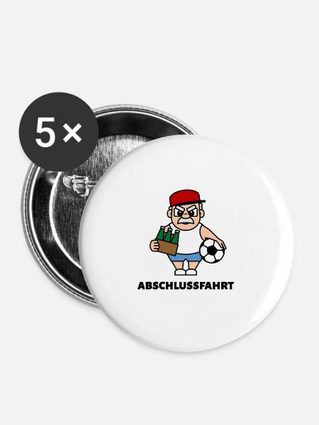 Andy auf Abschlussfahrt - Abschlussfahrt - Buttons groß 56 mm (5er Pack) - Weiß
