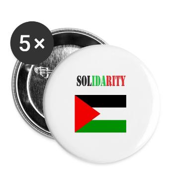 Palestine Design - Buttons large 2.2''/56 mm (5-pack) - white - Front