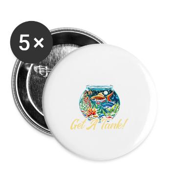 Aquarist Aquarium Hobbyist Aquarium Fish Holder - Buttons large 2.2''/56 mm (5-pack) - white - Front