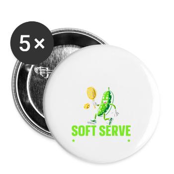 Joueur de pickleball Dink Sport Pickle Ball que j’aime - Lot de 5 grands badges (56 mm) - blanc - Devant