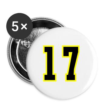 17 Number Leotard - Buttons large 2.2''/56 mm (5-pack) - white - Front
