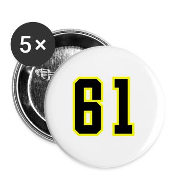 61 Number Leotard - Buttons large 2.2''/56 mm (5-pack) - white - Front