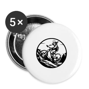 Mountain Bike Bicycle Sport - Buttons large 2.2''/56 mm (5-pack) - white - Front