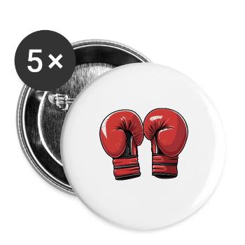 Boxen - Buttons groß 56 mm (5er Pack) - Weiß - Vorne