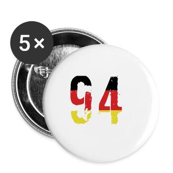 Maillot 94 Numéro Allemagne - Lot de 5 grands badges (56 mm) - blanc - Devant