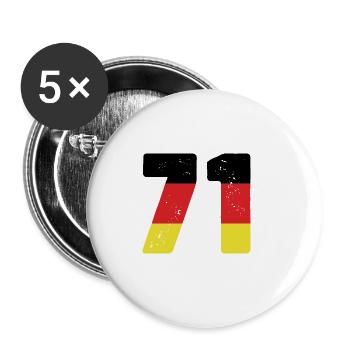 71 Number Jersey Germany - Buttons large 2.2''/56 mm (5-pack) - white - Front