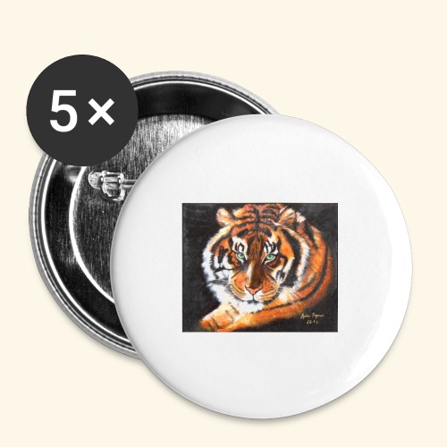 Tiger - Buttons groß 56 mm (5er Pack)