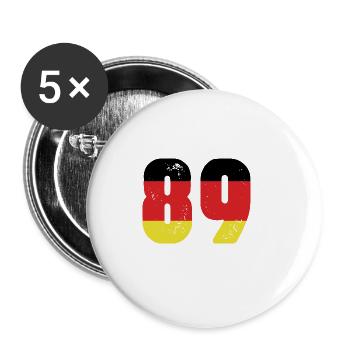 89 Number Jersey Germany - Buttons large 2.2''/56 mm (5-pack) - white - Front