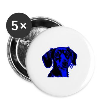 Dachshund Dog Animal Portrait Dachshund - Buttons large 2.2''/56 mm (5-pack) - white - Front