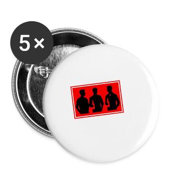 Junggesellen Party Gruppe Urlaub Jga - Buttons groß 56 mm (5er Pack) - Weiß - Vorne