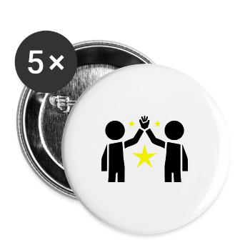 Friendship Best Friends - Buttons large 2.2''/56 mm (5-pack) - white - Front