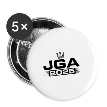 Jga 2025 Bachelor Party - Buttons large 2.2''/56 mm (5-pack) - white - Front