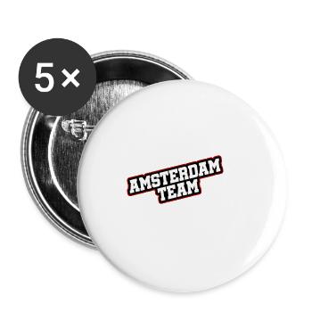 Amsterdam Team - Buttons large 2.2''/56 mm (5-pack) - white - Front