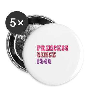 1940's Birthday Princess - Buttons large 2.2''/56 mm (5-pack) - white - Front
