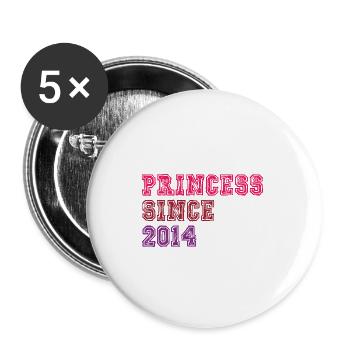 2014 Geburtstag Prinzessin - Buttons groß 56 mm (5er Pack) - Weiß - Vorne