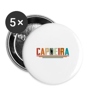 Capoeira - Buttons large 2.2''/56 mm (5-pack) - white - Front