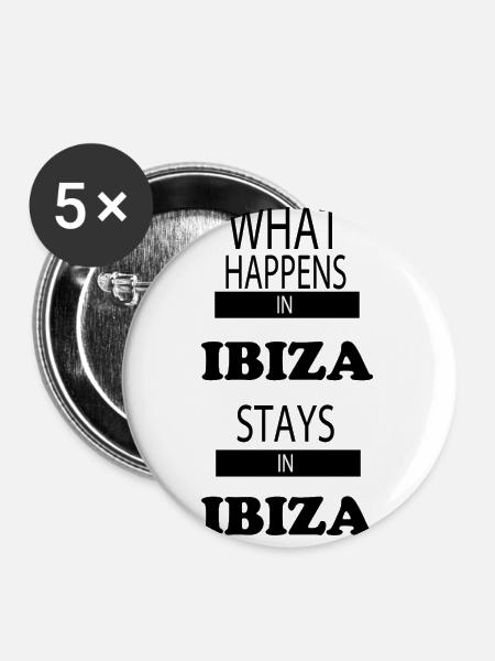 ibiza - Buttons groß 56 mm (5er Pack) - Weiß