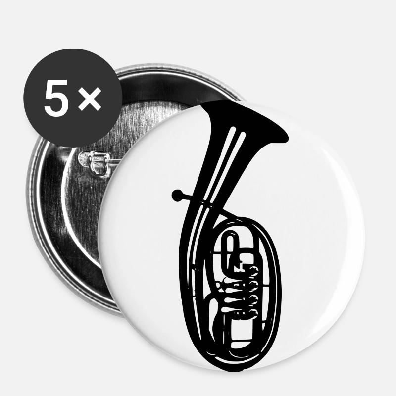 tenor horn - Buttons large 2.2''/56 mm (5-pack) - white