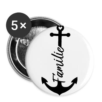 Family is the anchor - Buttons large 2.2''/56 mm (5-pack) - white - Front