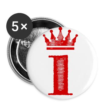 1 Number crown - Buttons large 2.2''/56 mm (5-pack) - white - Front