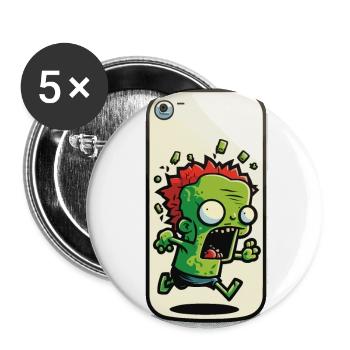 Connected 24/7 - Buttons large 2.2''/56 mm (5-pack) - white - Front