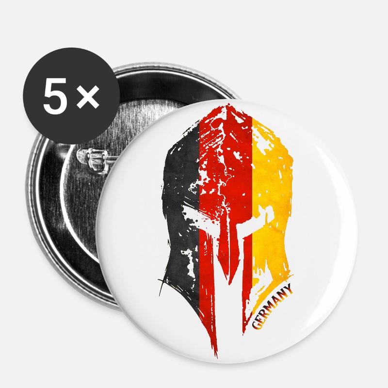 germany - Buttons groß 56 mm (5er Pack) - Weiß
