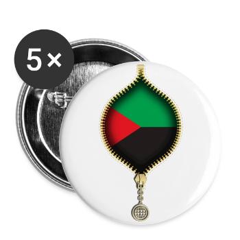 MARTINIQUE | DRAPEAU | SYNTHÉTIQUES URBAINS - Lot de 5 grands badges (56 mm) - blanc - Devant