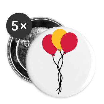 Drei Luftballons / three balloons / trois ballons - Buttons large 2.2''/56 mm (5-pack) - white - Front