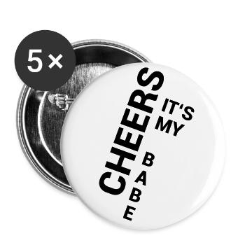 My Babe - Buttons large 2.2''/56 mm (5-pack) - white - Front
