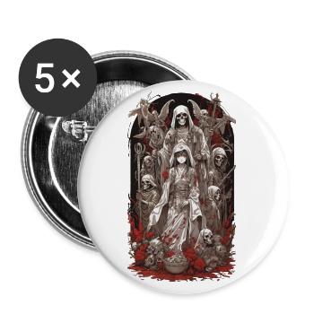 Occult Anime Gothic Streetwear Design - Buttons large 2.2''/56 mm (5-pack) - white - Front