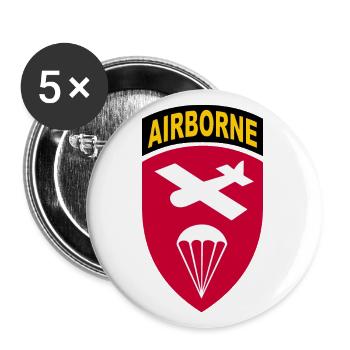 Vintage WWII - Airborne Command Special Operations - Buttons large 2.2''/56 mm (5-pack) - white - Front