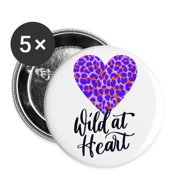 Sauvage dans l’âme - Lot de 5 grands badges (56 mm) - blanc - Devant