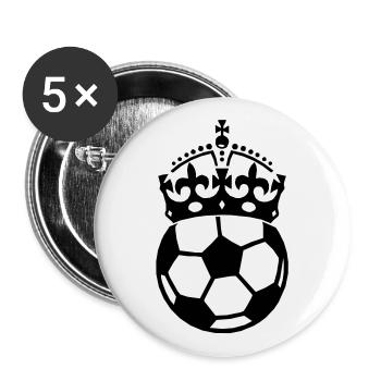 soccer crown - Buttons large 2.2''/56 mm (5-pack) - white - Front