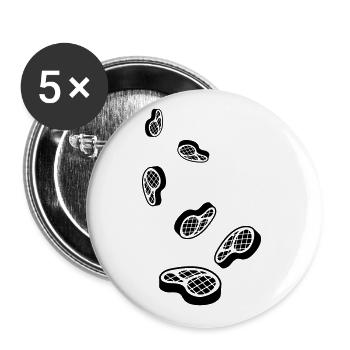Meat steak symbol - Buttons large 2.2''/56 mm (5-pack) - white - Front