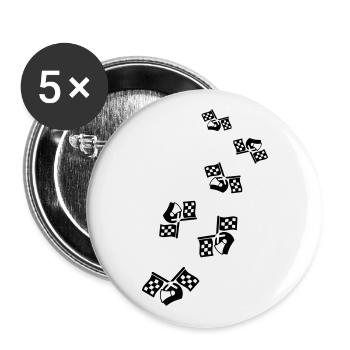 Racer helmet - Buttons large 2.2''/56 mm (5-pack) - white - Front