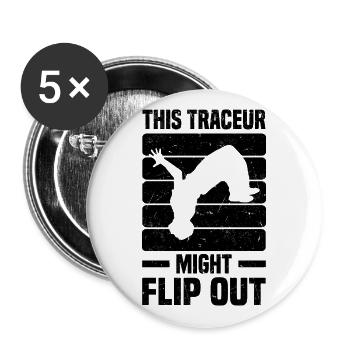Parkour - Buttons large 2.2''/56 mm (5-pack) - white - Front