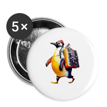 Producer Pingu - Buttons groß 56 mm (5er Pack) - Weiß - Vorne