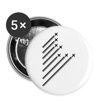 Avions - Lot de 5 grands badges (56 mm) - blanc - Devant