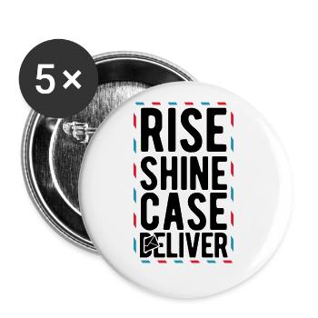 Briefträger Und Paket-Zusteller Für Postboten - Buttons groß 56 mm (5er Pack) - Weiß - Vorne