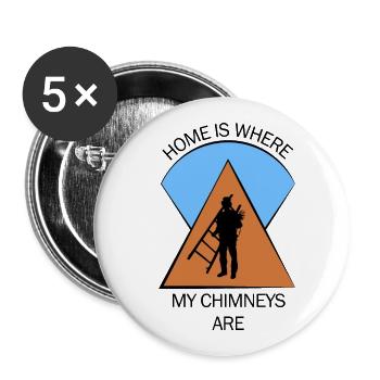 Chimney Sweep Chimney Sweep - Buttons large 2.2''/56 mm (5-pack) - white - Front
