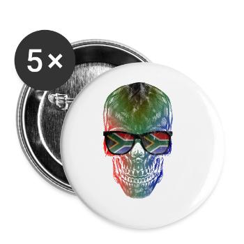 South Africa - Buttons large 2.2''/56 mm (5-pack) - white - Front