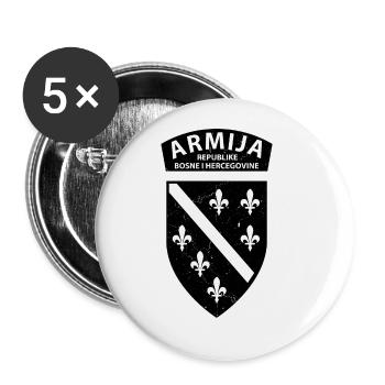 Armija republike Bosne i Hercegovine Homeland - Lot de 5 grands badges (56 mm) - blanc - Devant