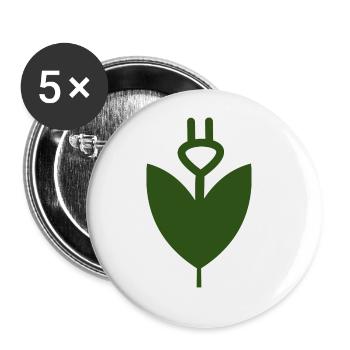 The electric flower - Buttons large 2.2''/56 mm (5-pack) - white - Front