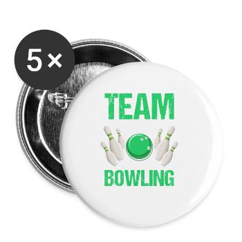 My Dream Team Has A Bowling Problem Funny - Buttons groß 56 mm (5er Pack) - Weiß - Vorne