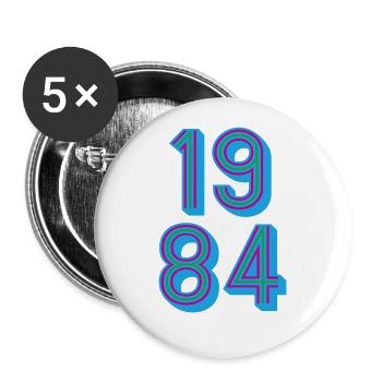 1984 Year of birth | Colors changeable - Buttons large 2.2''/56 mm (5-pack) - white - Front