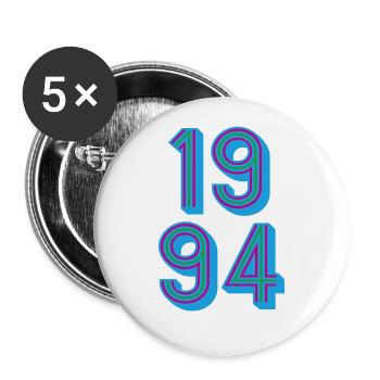 1994 Geburtsjahr | Farben änderbar - Buttons groß 56 mm (5er Pack) - Weiß - Vorne
