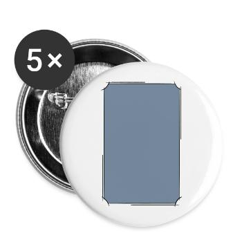 Rahmen Vorlage. Grabstein / Gothic / Vampir Style. - Buttons groß 56 mm (5er Pack) - Weiß - Vorne