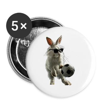 Rabbit - Buttons large 2.2''/56 mm (5-pack) - white - Front
