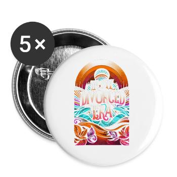 In My Divorced Era 13 - Buttons groß 56 mm (5er Pack) - Weiß - Vorne